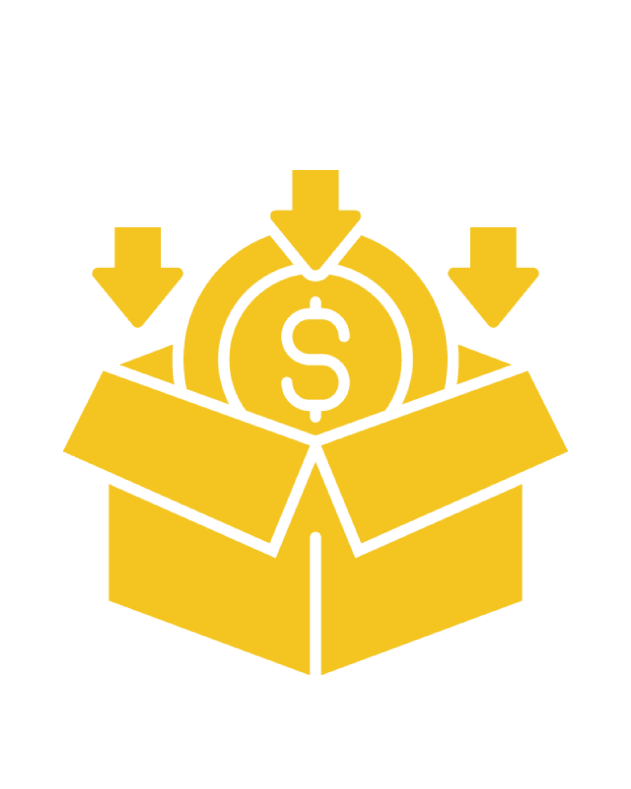 A golden icon showing a dollar coin dropping into a box with arrows pointing down, symbolizing significant cost reduction and savings through Philippine outsourcing.