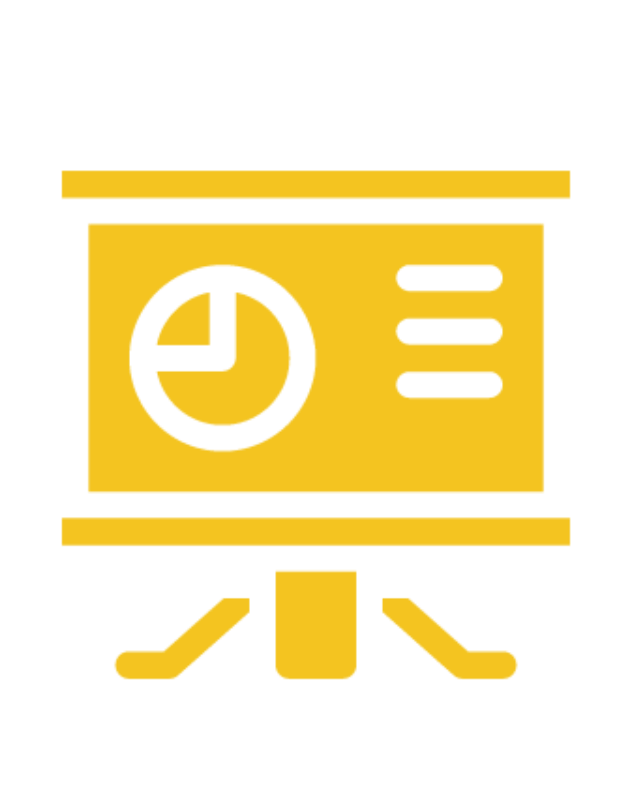 A golden icon of a presentation screen with a pie chart and bar graph, symbolizing data-driven business presentations and strategic insights for KPO solutions.