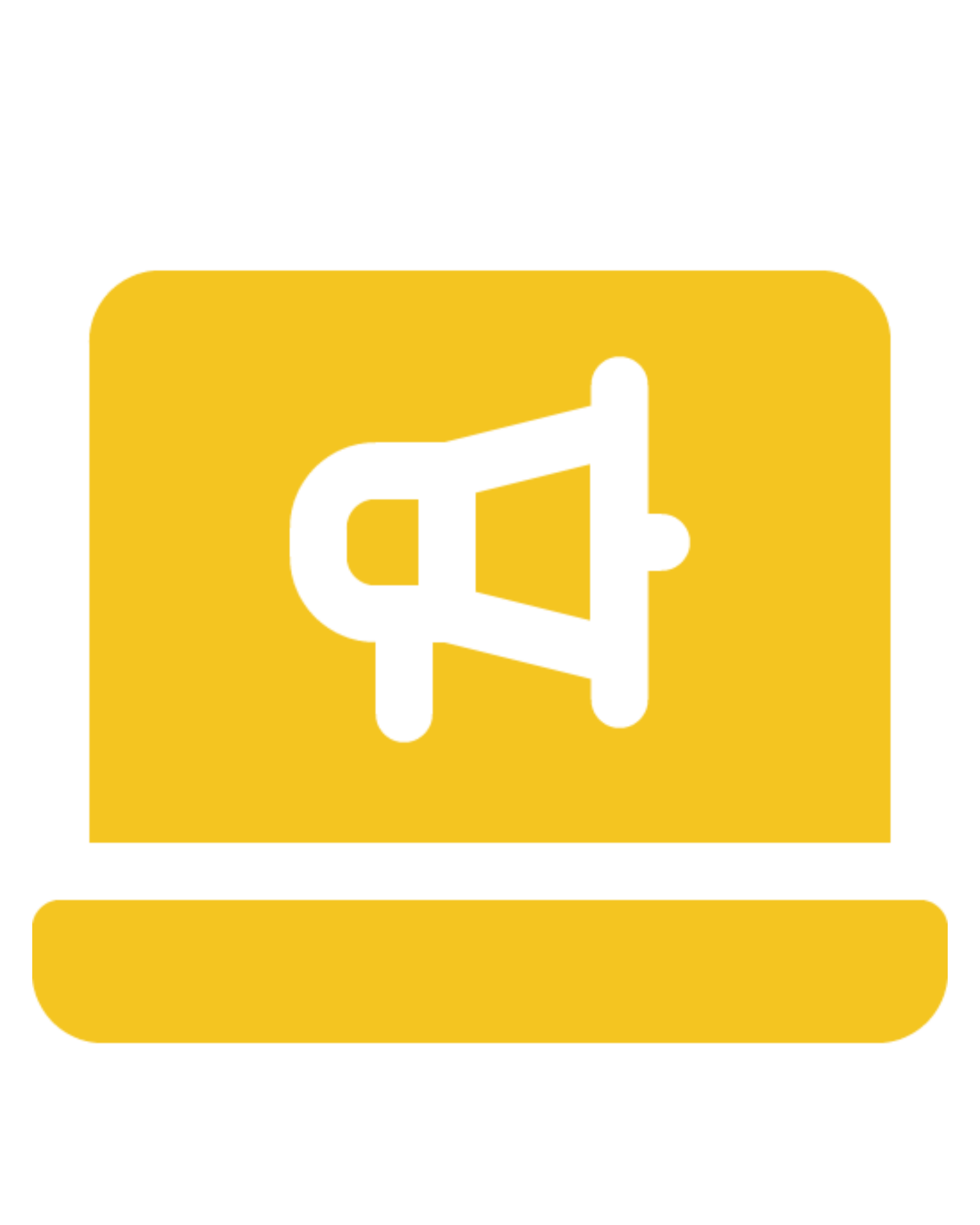 A golden icon of a megaphone on a laptop screen, symbolizing digital marketing, online advertising, and effective business promotion for BPO.