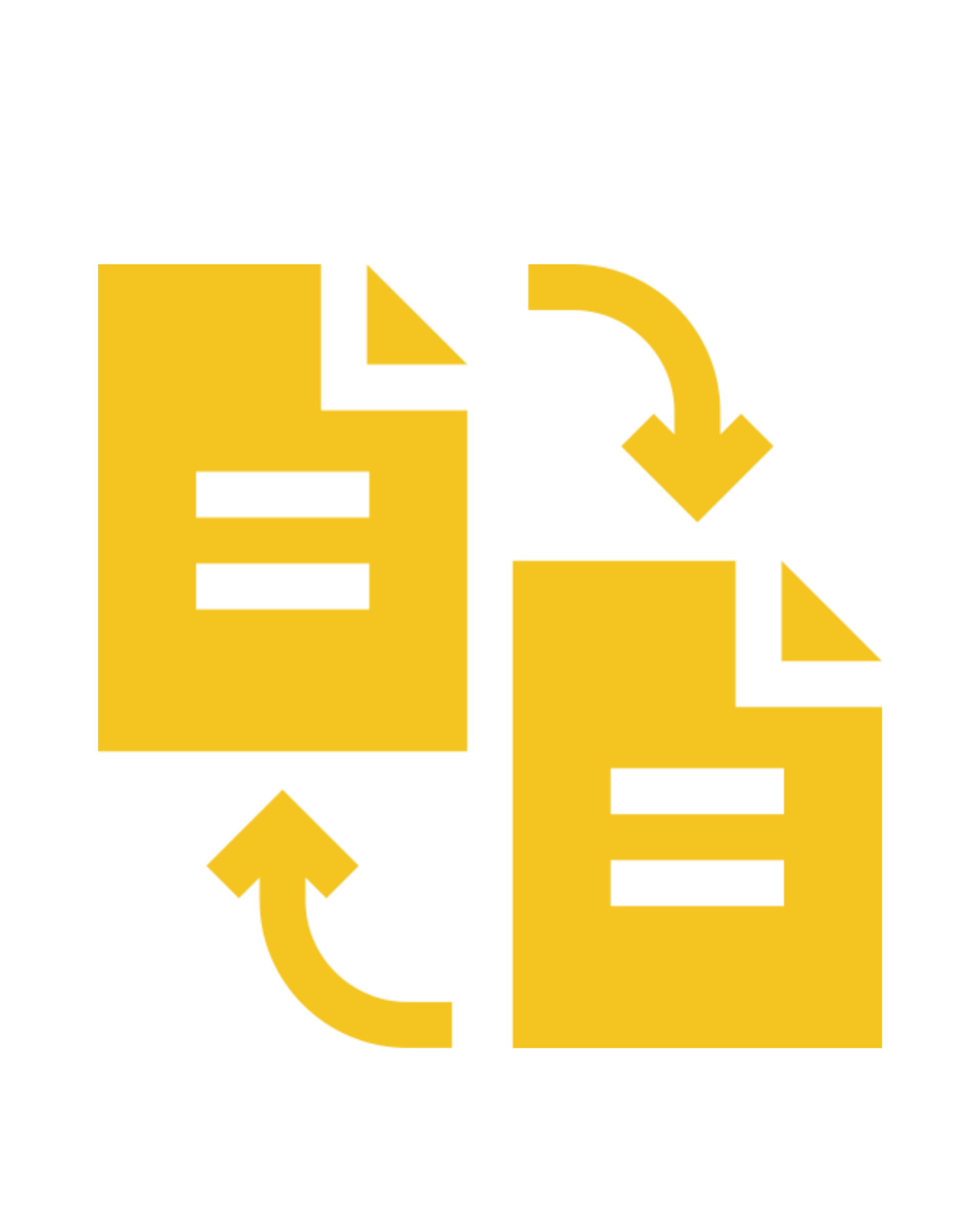 A golden icon showing two documents with arrows indicating transfer, symbolizing efficient file transfer, data exchange, and seamless information flow for BPO.