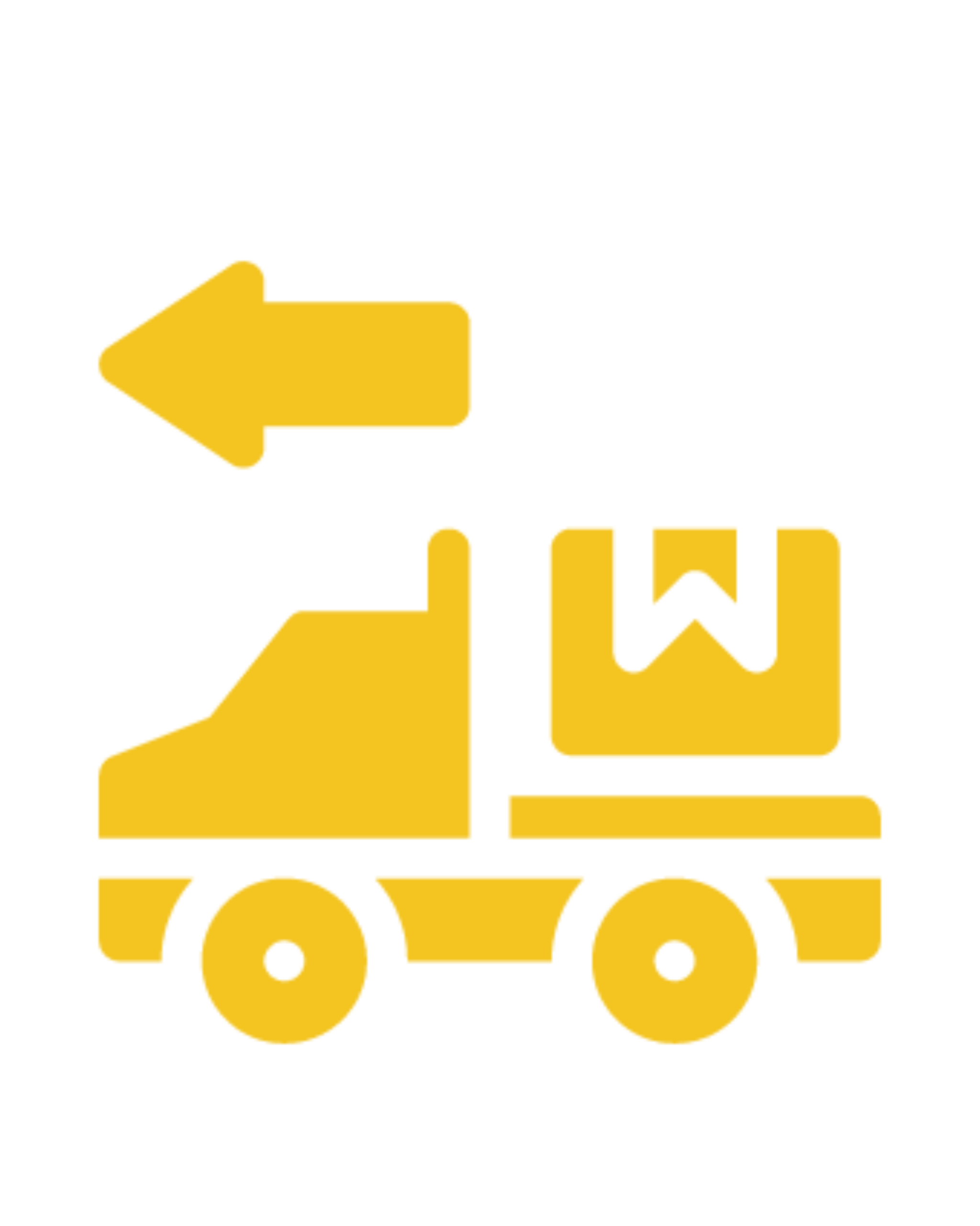 A golden icon of a delivery truck carrying cargo with an arrow indicating movement, symbolizing efficient transport, vehicle logistics, and outsourcing logistics services.
