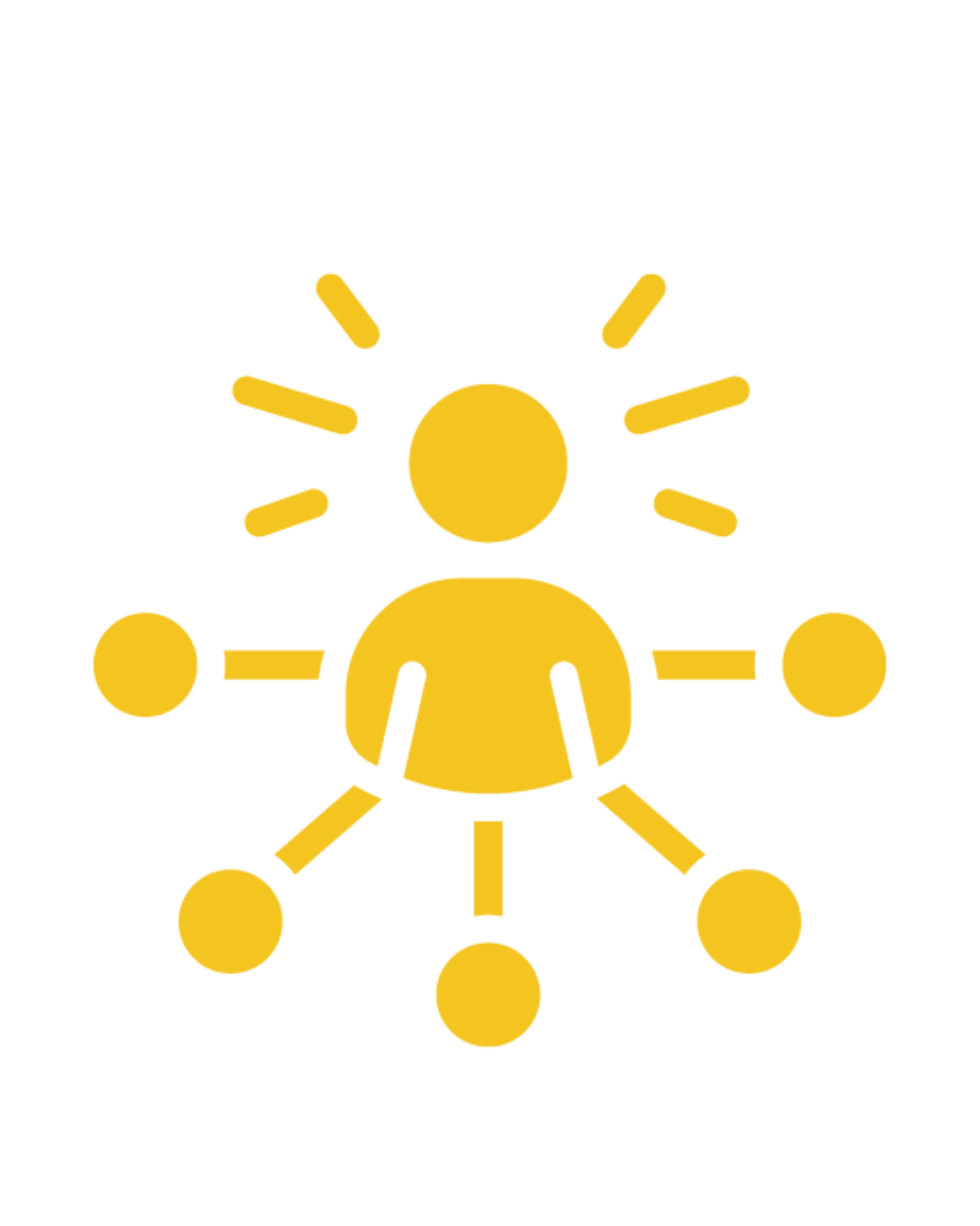 A golden icon of a person with radiating lines and connections, symbolizing high proficiency, expertise, and a networked professional.
