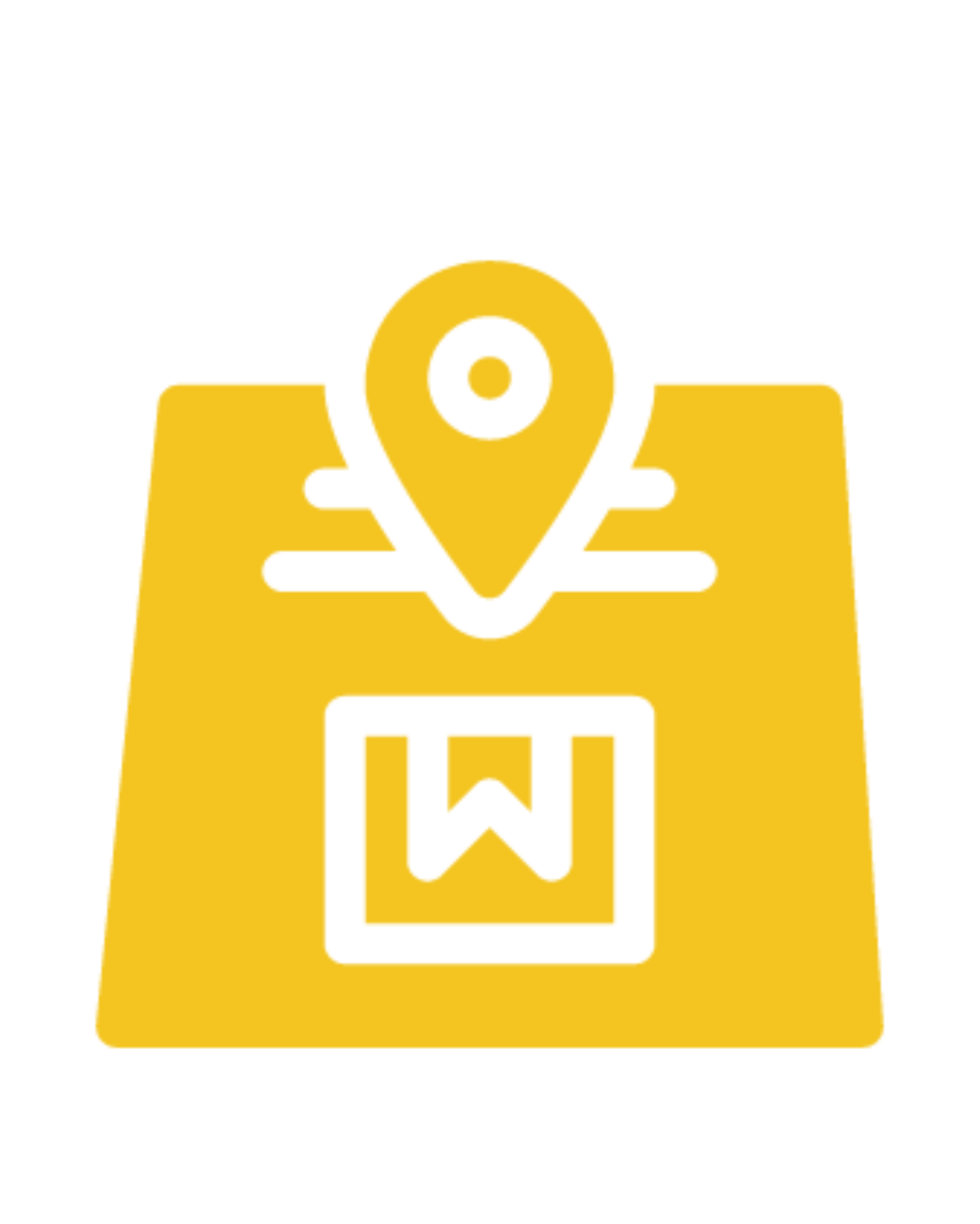 A golden icon of a package on a map with a location pin, symbolizing real-time tracking, delivery status, and efficient logistics BPO services.