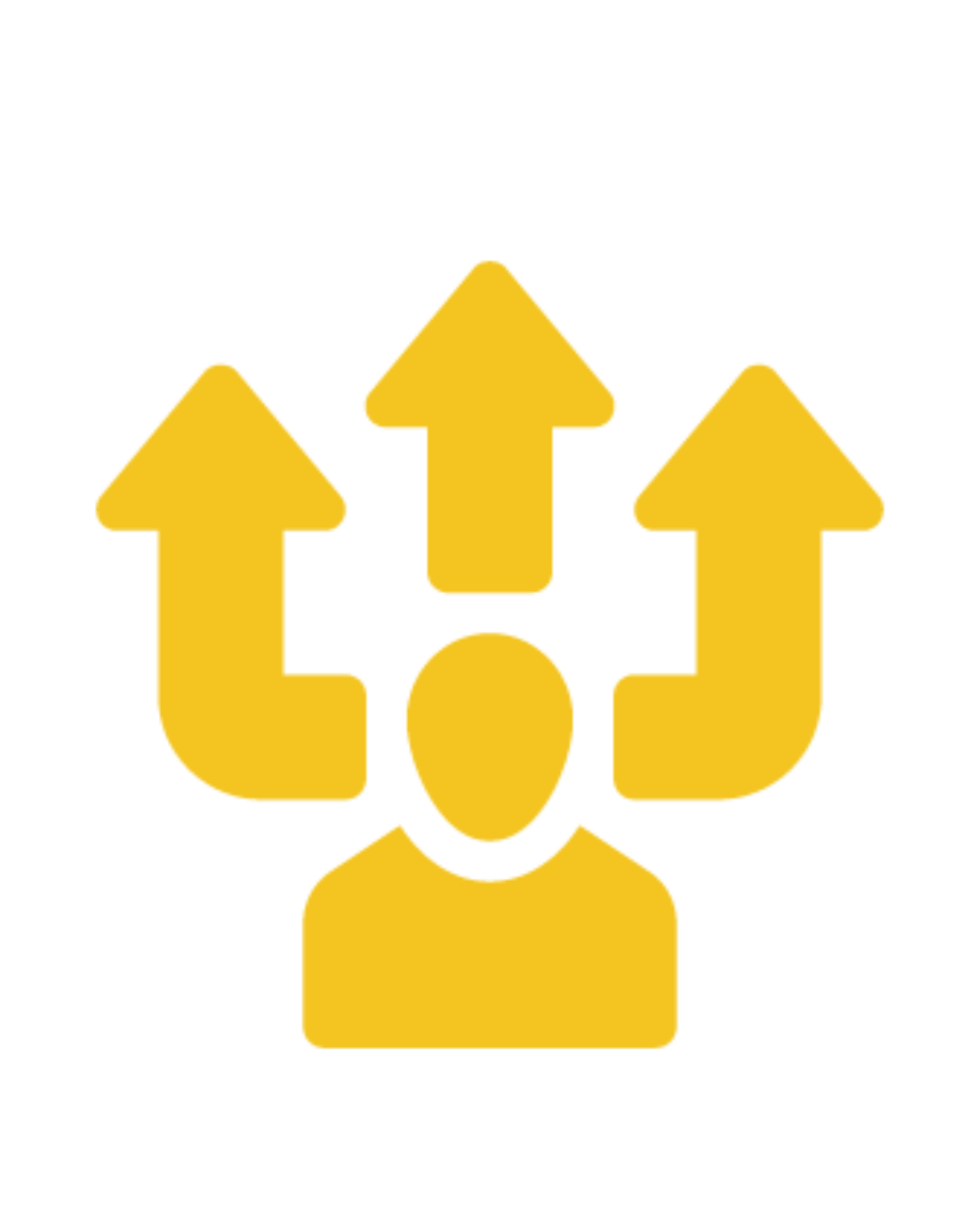 A golden icon of a person with three upward arrows, symbolizing strong leadership, strategic direction, and multiple paths to business growth in BPO.